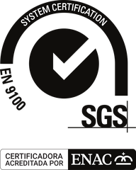 Certificación EN 9100 por SGS, entidad certificadora acreditada por ENAC